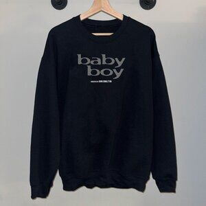Black Grey Baby Boy Classic Retro Comedy Movie Film Crewneck Sweatshirt
